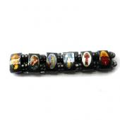 Magnetic Hematite Religious Sealed Icon Bracelet 7.8inch